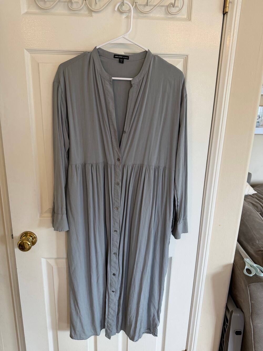 James Perse Womens Blue Button down dress Size 1 (small)
